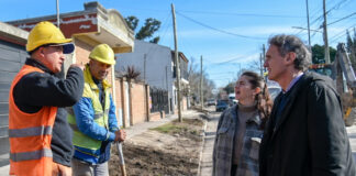 Mariel Fernández y Katopodis recorrieron obras en Moreno: “Se vota si siguen o se frenan”