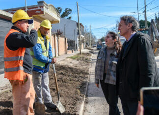 Mariel Fernández y Katopodis recorrieron obras en Moreno: “Se vota si siguen o se frenan”