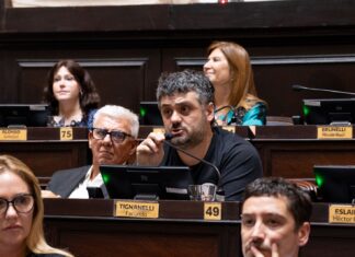 El bloque de diputados de Unión por la Patria logró aprobar la Ley de Financiamiento de Kicillof El jefe del bloque de UP, Facundo Tignanelli.